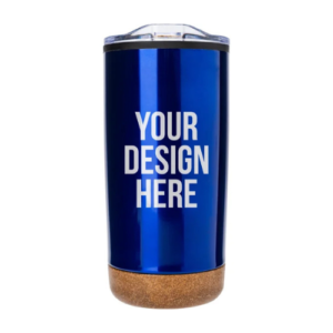 Logo York Stainless Steel and Polypropylene Tumblers with Cork Base 20 Oz.
