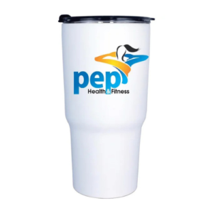 Imprinted Halcyon Tumblers with Straw and Flip Top Lid 20 Oz., Full Color Logo