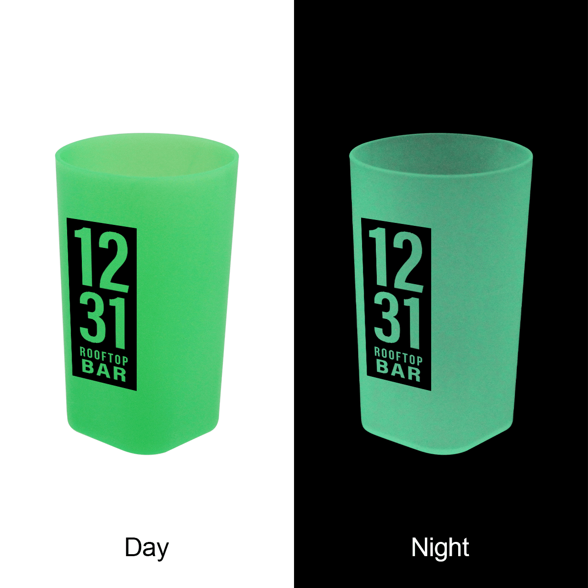 2oz Glow in the dark Shot Glass - One Color Imprint
