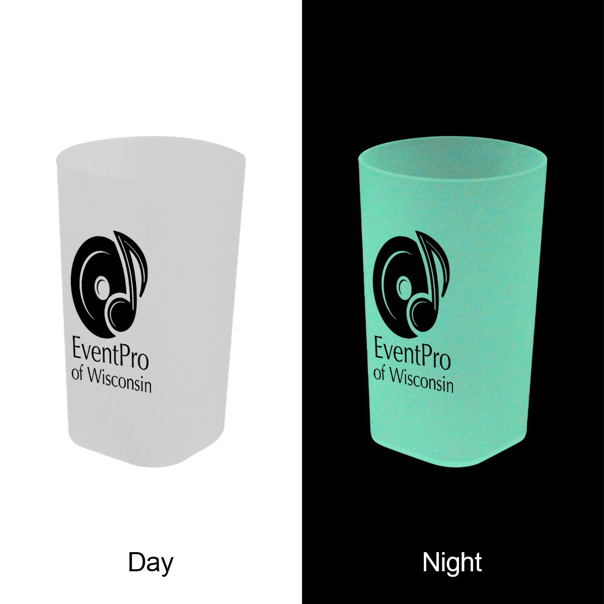 2oz Glow in the dark Shot Glass - One Color Imprint