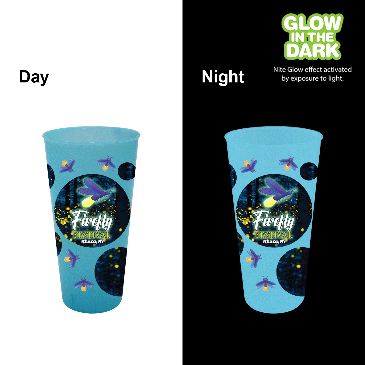 26oz Glow in the Dark Tumbler- Full Color Imprint