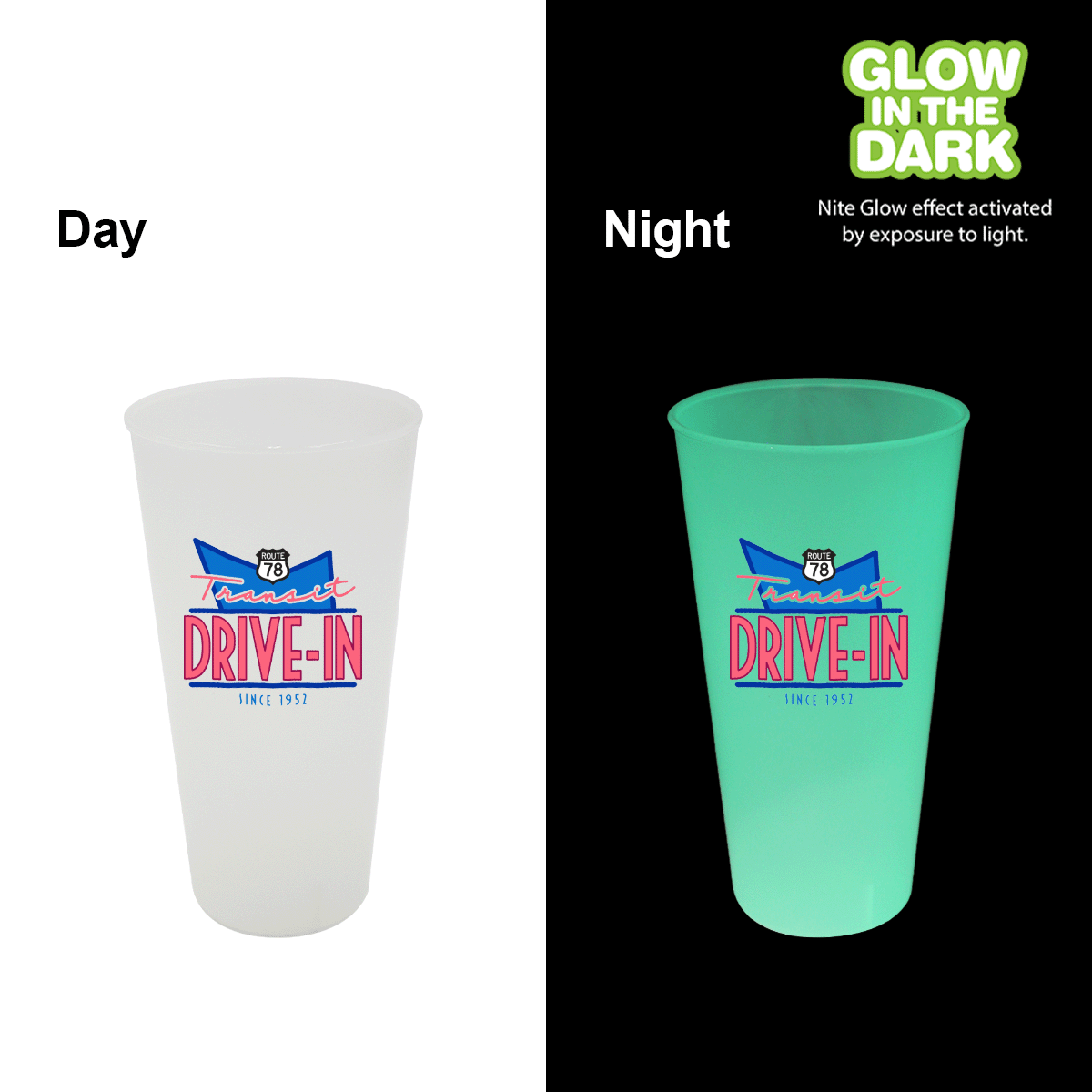 26oz Glow in the Dark Tumbler- Full Color Imprint