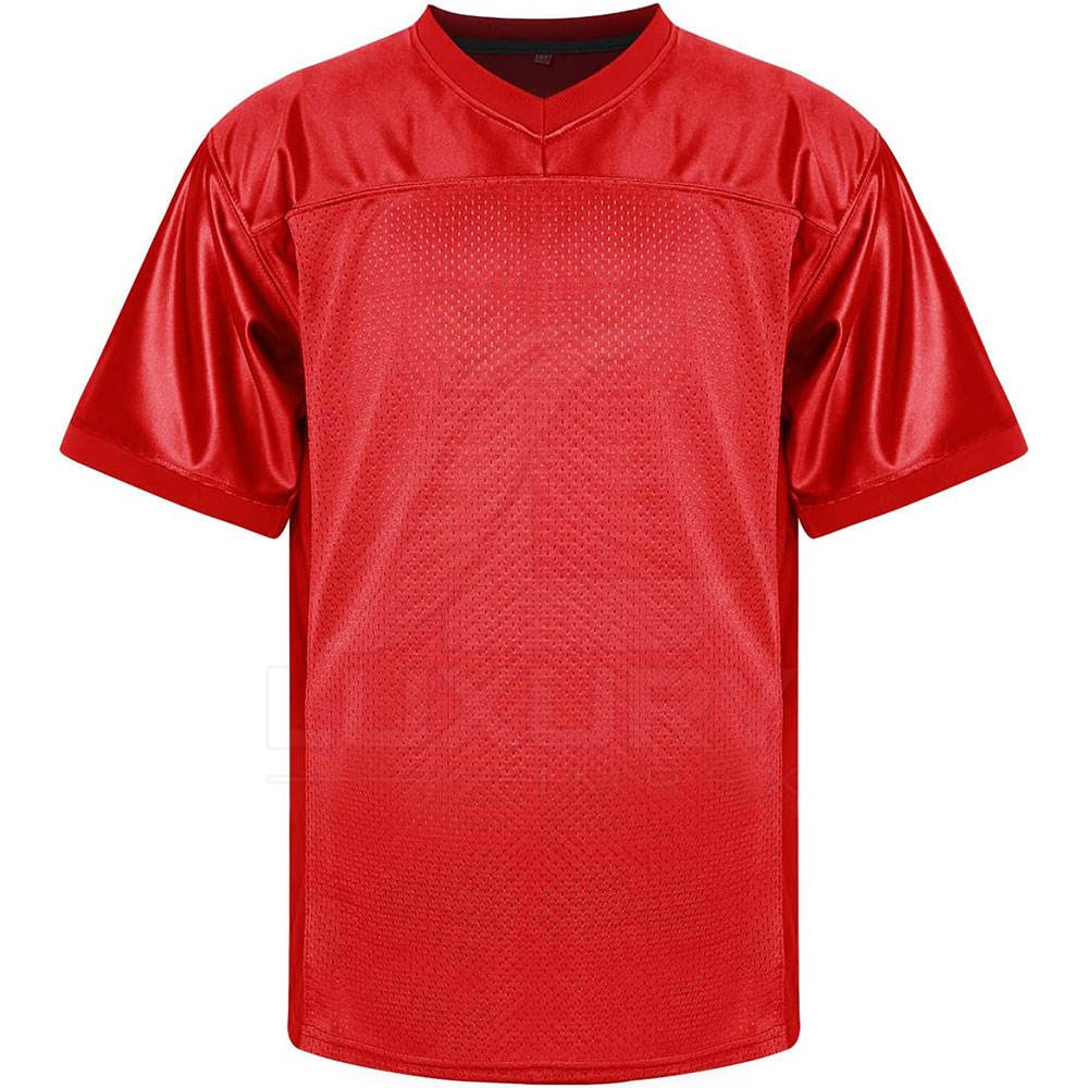 Rugby Jersey Mesh Quick Dry Sports Shirt red 1