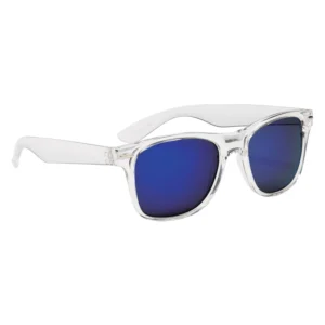 Crystalline Mirrored Malibu Sunglasses blue