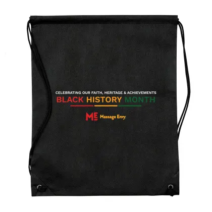 Custom Full Color Black History Month Drawstring Tote 2