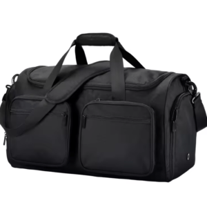 Custom Logo Sports Travel Duffel Bag black