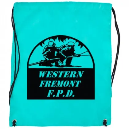 Customized Economy Drawstring Backpack Teal