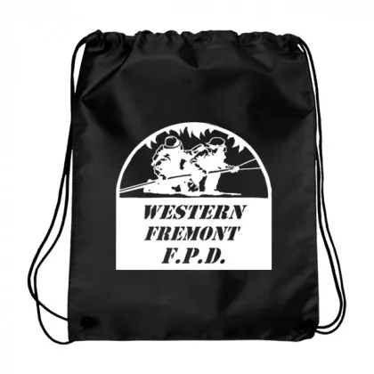 Customized Economy Drawstring Backpack black