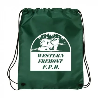 Customized Economy Drawstring Backpack dark green