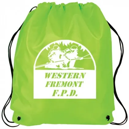 Customized Economy Drawstring Backpack light green