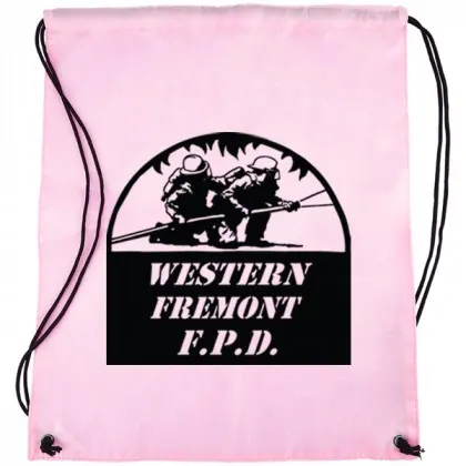 Customized Economy Drawstring Backpack light pink
