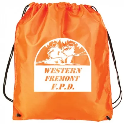 Customized Economy Drawstring Backpack orange