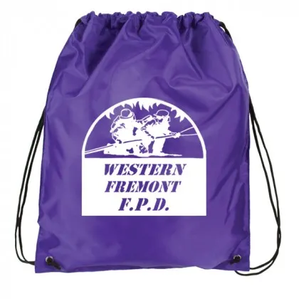 Customized Economy Drawstring Backpack purple