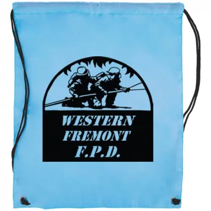 Customized Economy Drawstring Backpack sky blue
