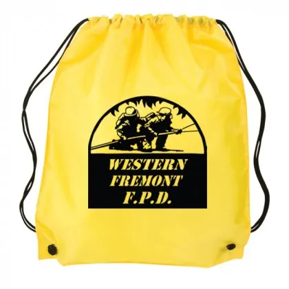 Customized Economy Drawstring Backpack yellow