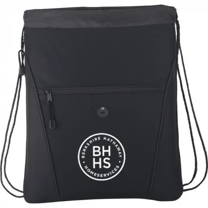 Customized The Raven Drawstring Backpack black gray