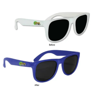 Full Color Digital Sun Fun Sunglasses blue