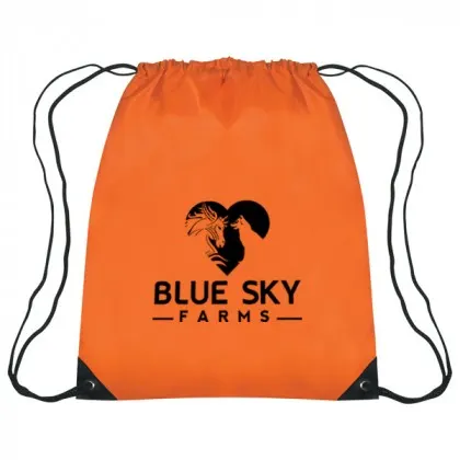 Imprinted Large Drawstring Sports Pack orange