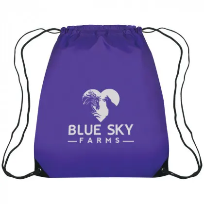 Imprinted Large Drawstring Sports Pack purple