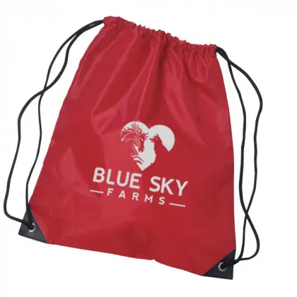 Imprinted Large Drawstring Sports Pack red