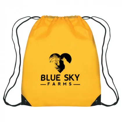 Imprinted Large Drawstring Sports Pack yellow
