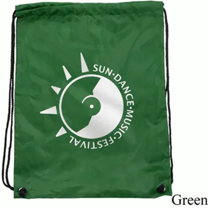 Imprinted Olympian Drawstring Backpack dark green