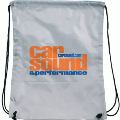 Imprinted Olympian Drawstring Backpack gray