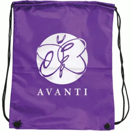Imprinted Olympian Drawstring Backpack purple