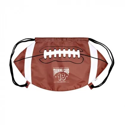 Printed GameTime Football Drawstring Backpack
