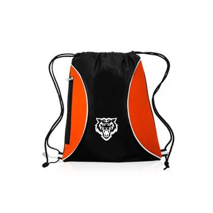 Printed Zipper Side Drawstring Backpacks orange