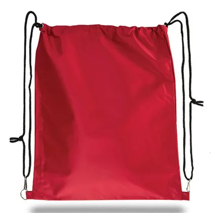 Promo Convenient Drawstring Backpack red