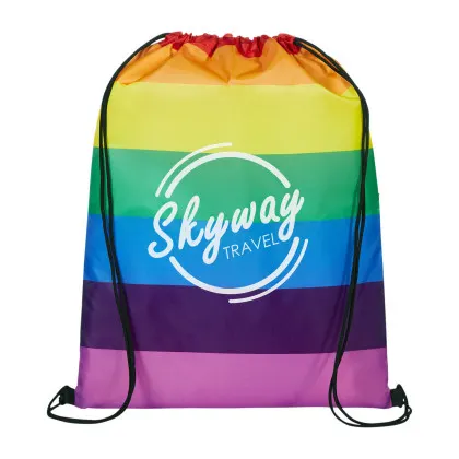 Promotional B.free Pride Rainbow Drawstring Bag rainbow