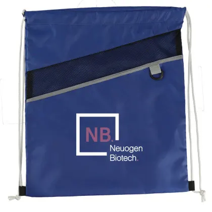 Promotional Combo Recycled Drawstring Bag blue