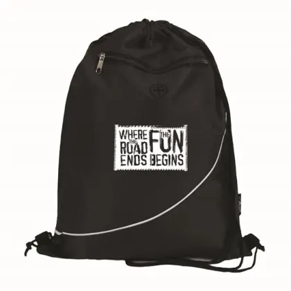 Promotional Eco-Friendly RPET Drawstring Bag black