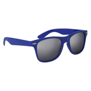 Silver Mirrored Malibu Sunglasses blue
