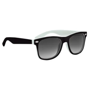 Two-Tone Malibu Sunglasses black white