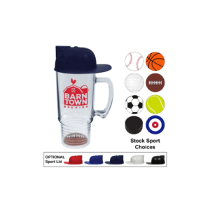 18 oz Sports Themed Ringed Mug
