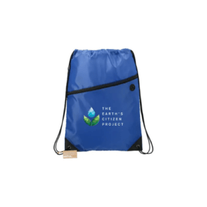 Customized Robin RPET Drawstring Bag black