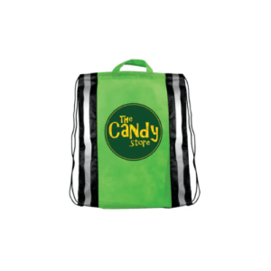 Imprinted NW Reflective Drawstring Backpack, Full Color Digital green