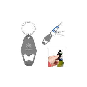Motel Style Metal Key Tag With Bottle Opener