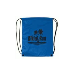 Custom Polyester Drawstring Backpack blue