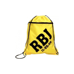 Customized Waterproof Polyester Drawstring Backpack yellow