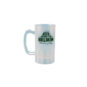 22 oz Plastic Fluted Textured Beer Mug with Handle