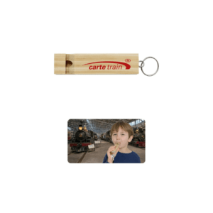 Wooden Train Whistle Keychain