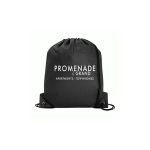 Customized Poly Pro Drawstring Backpack black
