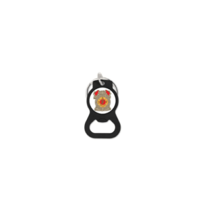 Bottle Opener Key Rings - Black Round