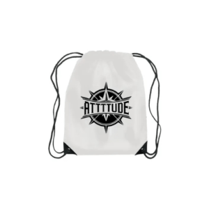 Customized Drawstring Sports Pack With Reinforced Corners white