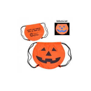 Imprinted PartyTime Pumpkin Drawstring Backpack