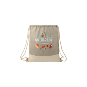 Printed Split Recycled Cotton Drawstring Bag