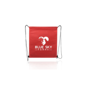 Printed Non-Woven Drawstring Bags purple